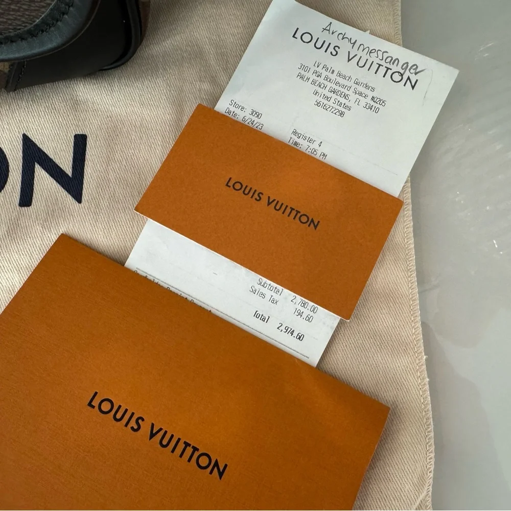 Louis Vuitton Monogram Messenger Bag in Brown and Black - Picture 14 of 16